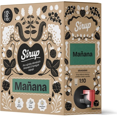Koldokol MAŇANA jahoda & máta sirup 3 kg