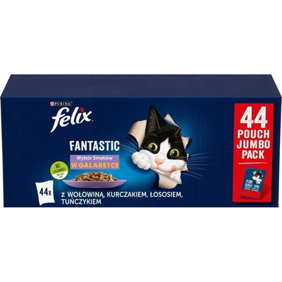 Felix Fantastic hovězí kuře losos tuňák v želé 88 x 85 g