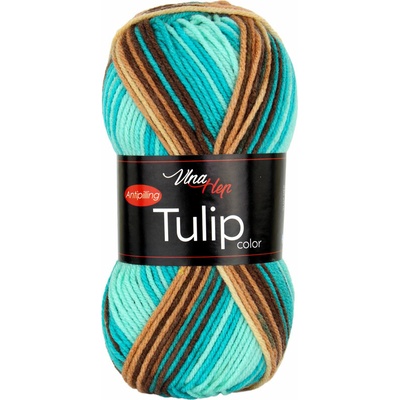 Vlna - Hep Tulip color 5215 variace krémové, béžové, hnědé, tyrkysové