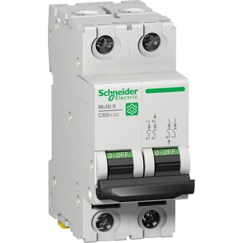 Schneider Electric SE Автоматичен прекъсвач Multi 9 C60H-DC 2P 10A 500V - M9U21210 (M9U21210)