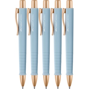 Faber-Castell - Ballpoint pen Poly Ball sky blue, 5 pieces - 205359 (205359)