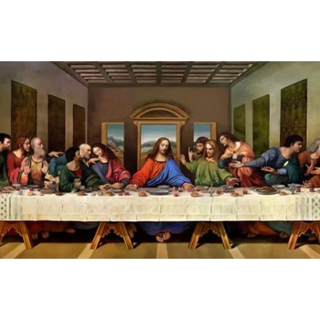 Диамантен Гоблен "Тайната Вечеря" - 104 x 45 см, Кръгли мъниста