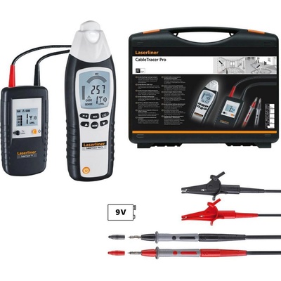 Laserliner Детектор откриващ местонахождението на електрически кабели, бушони, прекъсвачи, метални тръби Laserliner CableTracer Pro 083.070A - 0-400V AC/DC (083.070A)