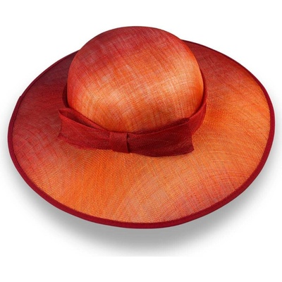 Krumlovanka Elegantní společenský dámský klobouk Co-4968 oranžový