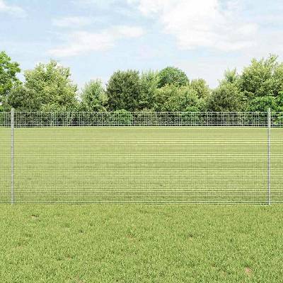 vidaXL Svařovaná drátěná plotovina s tyčkami 100 x 0,8 m Stříbrná