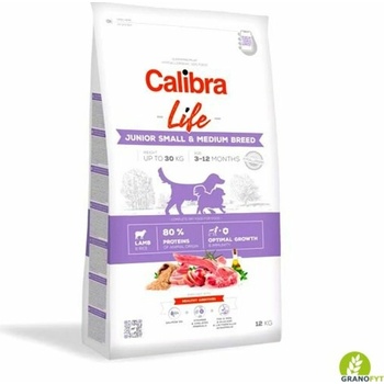 Calibra Dog Life Junior Small & Medium Breed Lamb 12 kg