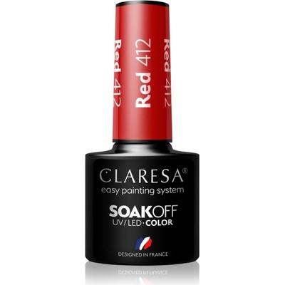 Claresa SoakOff UV/LED Color River gélový lak na nechty odtieň Red 412 5 g