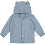 Bio Baby Бебешки суитшърт с ушички Bio Baby - 74 сm, 6-9 месеца, синьо фроте (97222324) - baby
