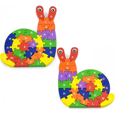Viga puzzle Šnek s abecedou