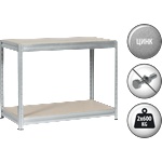  Метален стелаж MEGA 87x160x60 см, до 600 кг на рафт - цинк