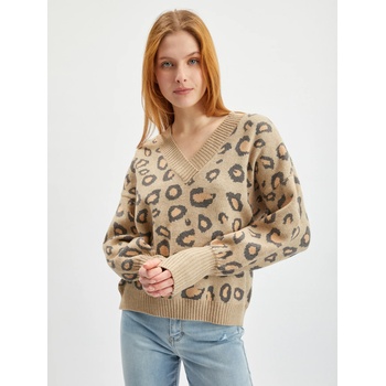 orsay Светлокафяв дамски пуловер с десен ORSAY Orsay | Kafyav | ЖЕНИ | M