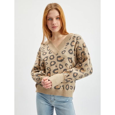 orsay Светлокафяв дамски пуловер с десен ORSAY Orsay | Kafyav | ЖЕНИ | M