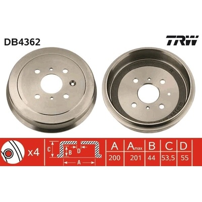 Brzdový bubon TRW DB4362