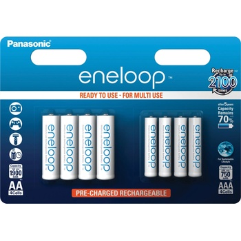 Panasonic Eneloop AA 1900 mAh 4ks + AAA 750 mAh 4ks KJMCCE44E