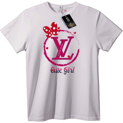 NOONEBRAND Тениска Сладко момиче LV лого - 4XL, Black