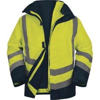 Delta Plus reflexní bunda OPTIMUM 3 HI-VIS 4V1 žluto-modrá