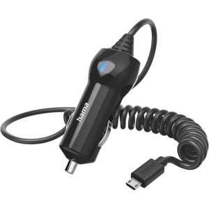 Hama Зарядно за кола с Micro USB кабел, 6 W, 1, 0 m, черно (HAMA-201608) - Allstore