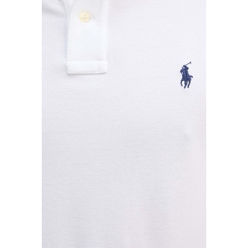 Ralph Lauren Памучна тениска с яка Polo Ralph Lauren в бяло с меланжов десен 710666998 (710666998)