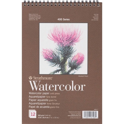 Strathmore Serie 400 Cold Press Watercolour Pad Скицник 12 25, 4 x 17, 8 cm 300 g (P440-7-4)