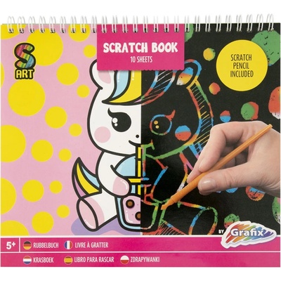 Grafix Книжка за издраскване Grafix - Еднорог, 10 листа (6606080068)