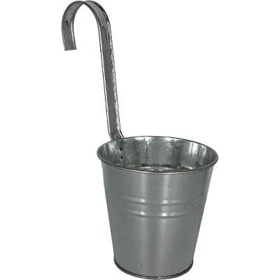 Mica САКСИЯ КРЪГЛА МЕТАЛНА С КУКИ joey h12xd13см СИВА (1172880)