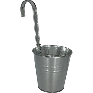 Mica САКСИЯ КРЪГЛА МЕТАЛНА С КУКИ joey h12xd13см СИВА (1172880)
