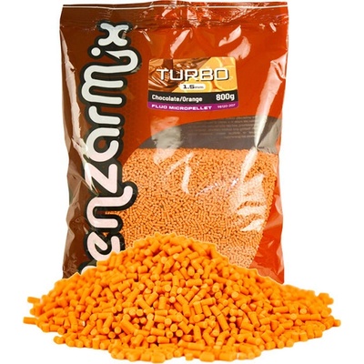 BENZAR MIX Pelety Fluo Turbo Pellet Čokoláda Pomaranč 800g 1,5mm