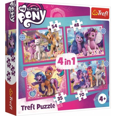 Trefl 34389 My Little Pony 4v1 35 48 54 70 dílků