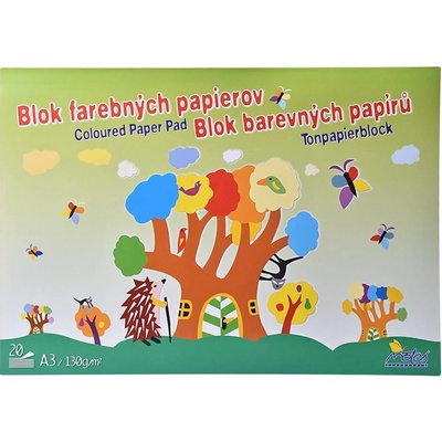 Notes farebný papier A3 20 listov 130g
