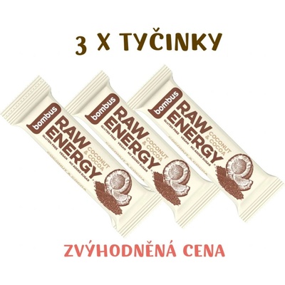 Bombus RAW Energy bar 3 x 50 g
