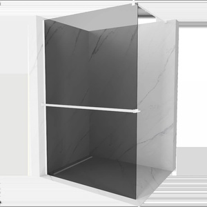 Mexen Kioto+ душ преграда с рафт Walk-in 70 x 200 cm, графит, бял - 800-070-121-20-40 (800-070-121-20-40)