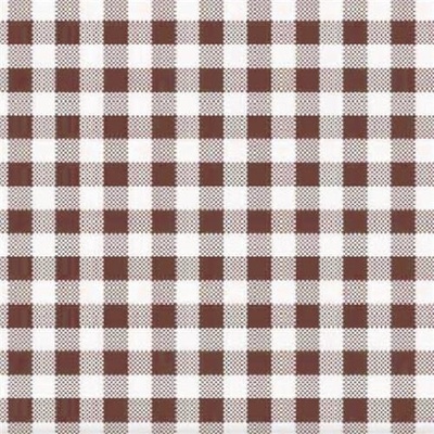 Obrus PVC 152D káro hnedo-biele metráž, 20 m x 140 cm, IMPOL TRADE