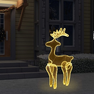 VidaXL Sob vánoční dekorace s výpletem 306 LED 60 x 24 x 89 cm