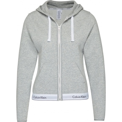 Calvin Klein Top Hoddie Full Zip šedá