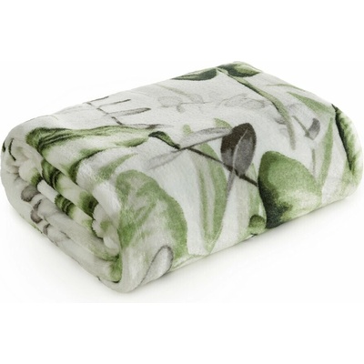 Eurofirany Hebká deka ELLEN 150x200 zeleno biela Polyester 150x200