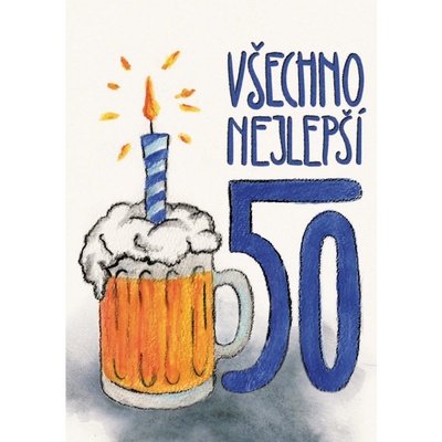 Přáníčko BeBechy - bílé - 50 Pivo