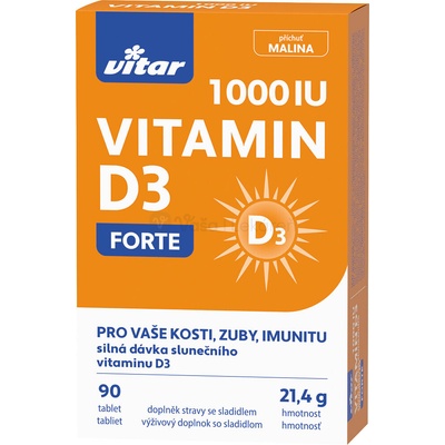 Vitar Vitamin D3 Forte 1000 IU 90 tabliet
