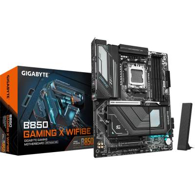 Дънна платка GIGABYTE GB B850 Gaming X Wi Fi6E AM5 DDR5 4xDDR5 256GB 4xSATA3 RAID HDMI 2.1 DP 1.4 3xM. 2 PCIe 5.0/4.0 3xPCIe x16 Realtek 2.5GbE LAN WiFi 6E Bluetooth 5.3 ATX