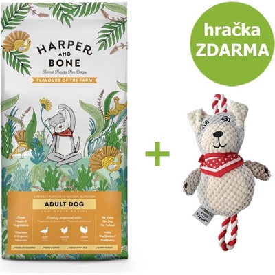 Harper and Bone Dog Adult Large & Medium príchute farmy 12 kg