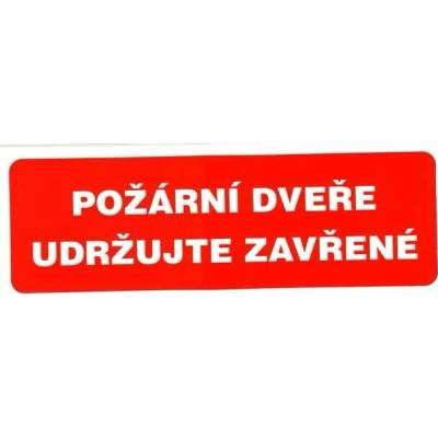 MAGG Požární dveře, udržujte zavřené - samolepka 210x80mm