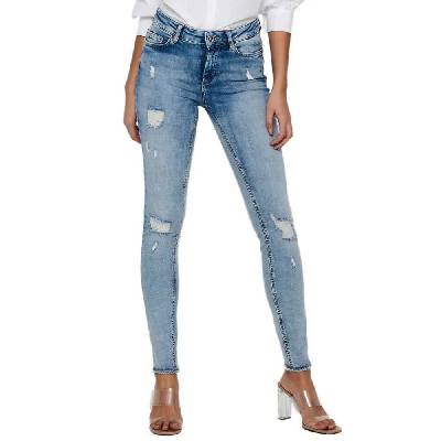 Дънки Only Blush Life Mid Waist Skinny Raw Ankle DT jeans - Blue (Light Blue Denim)