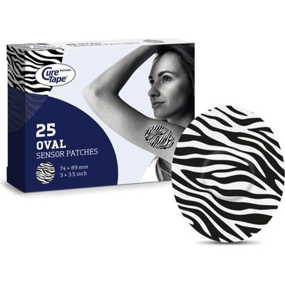 CureTape Sensor Patches Art ochranné náplasti barva Zebra 25 ks