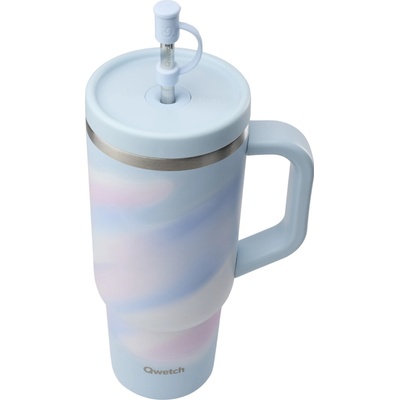 Qwetch Travel cup isotherme inox Aura 900 ml Pastel blue