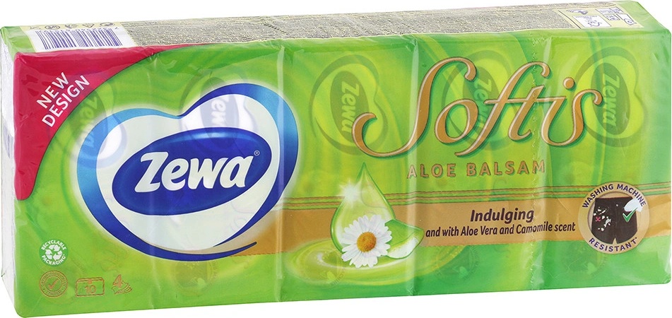 Zewa Softis Balsam paprov kapesnky aloe 4-vrstv 10 x 10 ks od 71 K -  Heureka.cz