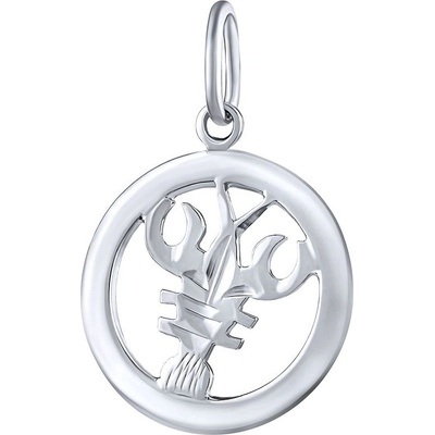 SILVEGO Stříbrný přívěsek znamení zvěrokruhu Rak kulatý SILVEGOB10283S07