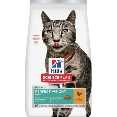 Hill's Science Plan Perfect Weight granule pre dospelé mačky s kuracím 7 kg