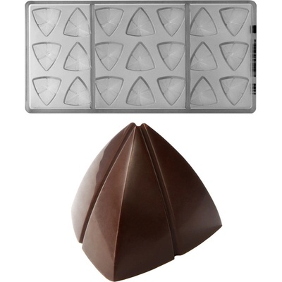 Forma na pralinky (pyramida vroubkovaná 9g) 3x7 tvarů/forma