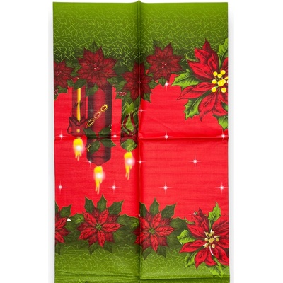 Tablecloth Vianočný červený obrus 120x140 cm 01 Červená
