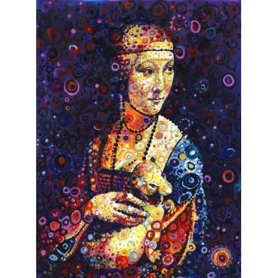 Grafika - Puzzle Sally Rich: Lady with an Ermine, Leonardo da Vinci - 2 000 piese