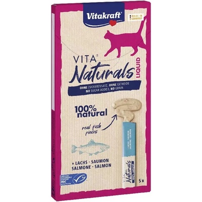 Vitakraft Cat Naturals Liquid losos 5 x 15 g